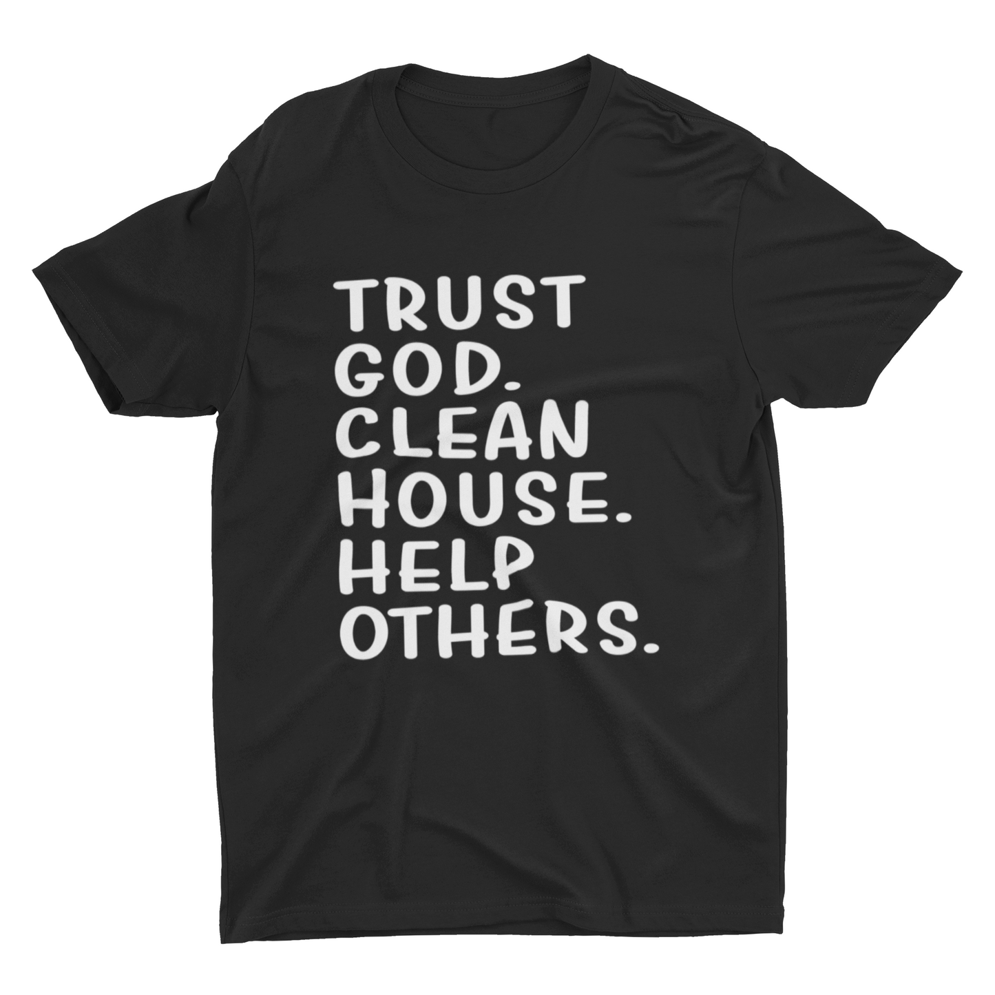 Trust God Aligned Tshirt (Black/White)