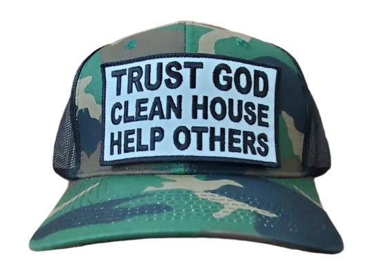 Recovery Hat | Recovery Merch Store | Trust God Embroidered Patch