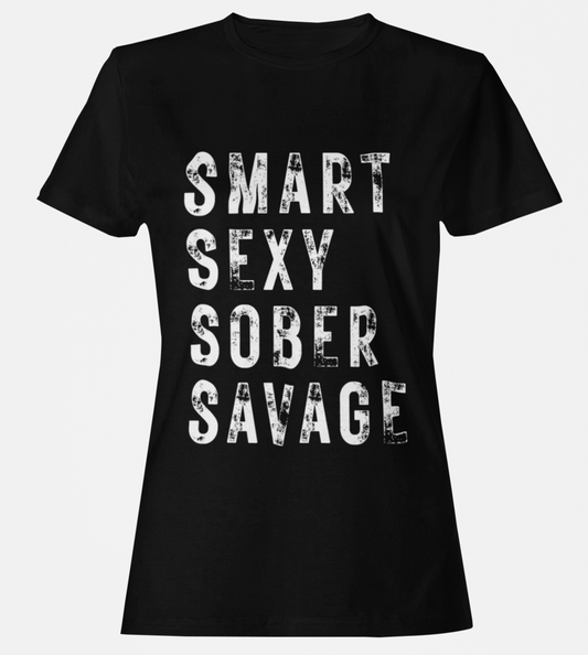 Women's Sober Savage Bold Tshirt
