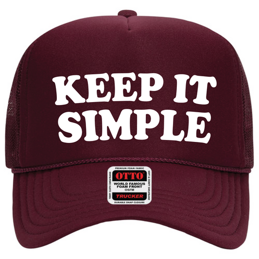 Recovery Hat | Recovery Merch Store | Keep It Simple Foam Trucker Hat