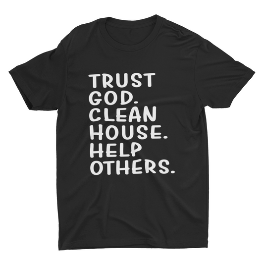 Trust God Aligned Tshirt (Black/White)